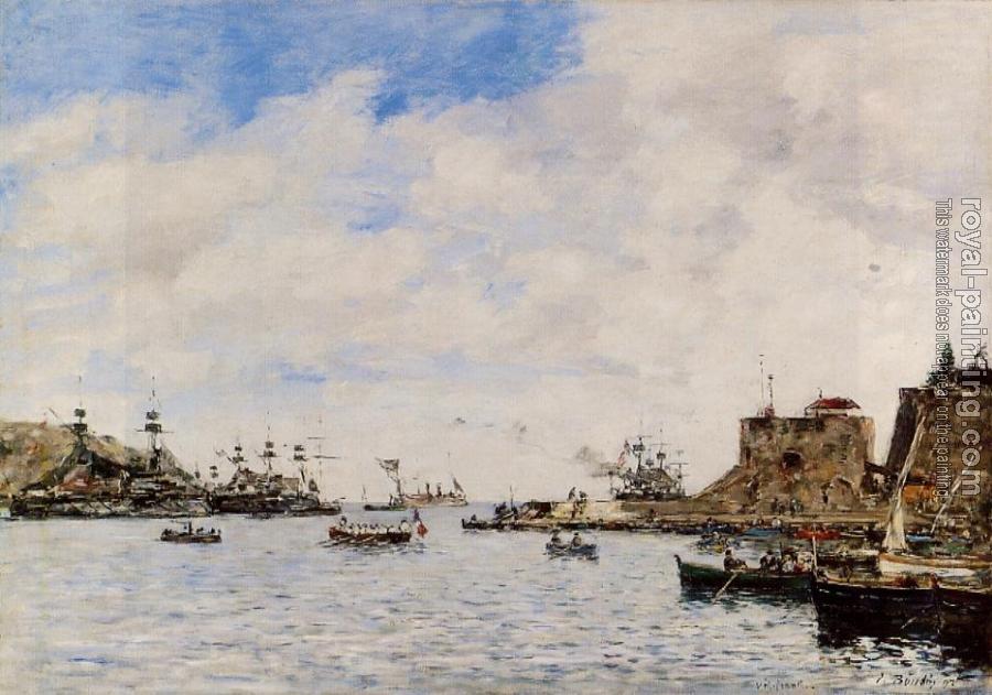 Eugene Boudin : Villefranche, the Harbor